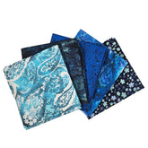 Craft Cotton Co. 100% Cotton Geo Blue Blender Cotton Fat Quarters 45x55cm Wide Digital Bundle for Crafting, Sewing, Quilting, Home Decor-(3685)